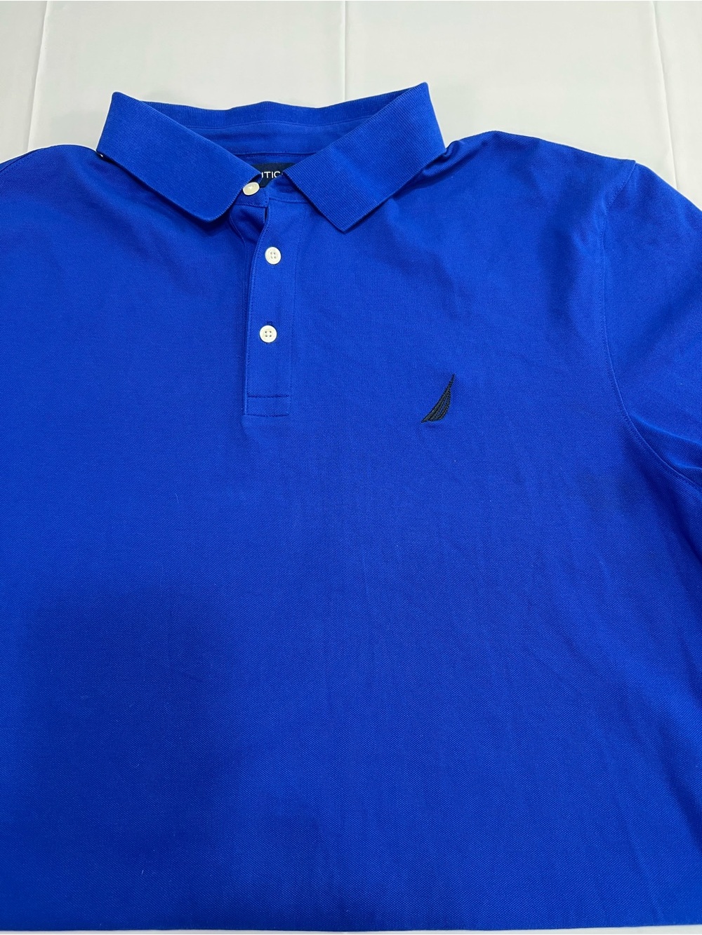Nautica Classic Pique Polo Shirt Royal Blue Short Sleeve Casual Men’s Size XXL